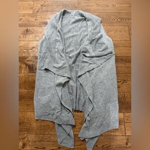 Nordstrom Sleeveless Grey Cardigan Wool Cashmere Blend Size Large